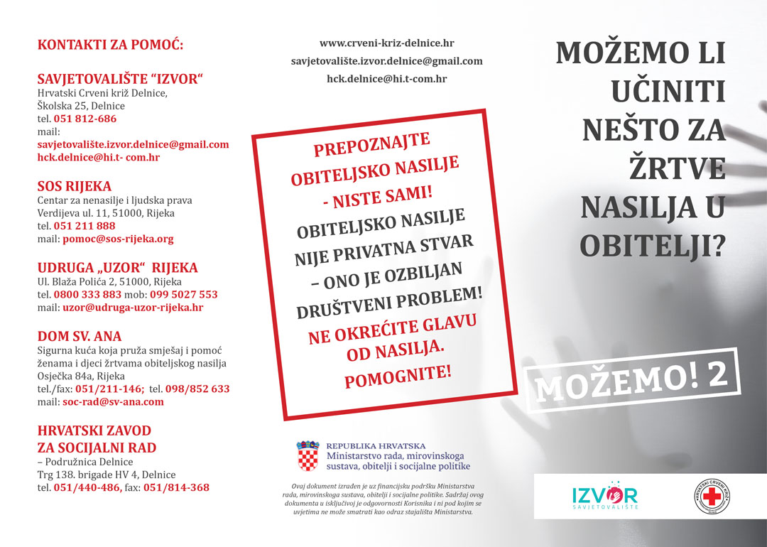 Dođite, razgovaramo o obiteljskom nasilju, kako ga prepoznati i što učiniti!